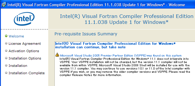 Intel Fortran 77 Compiler 2.4 P98007